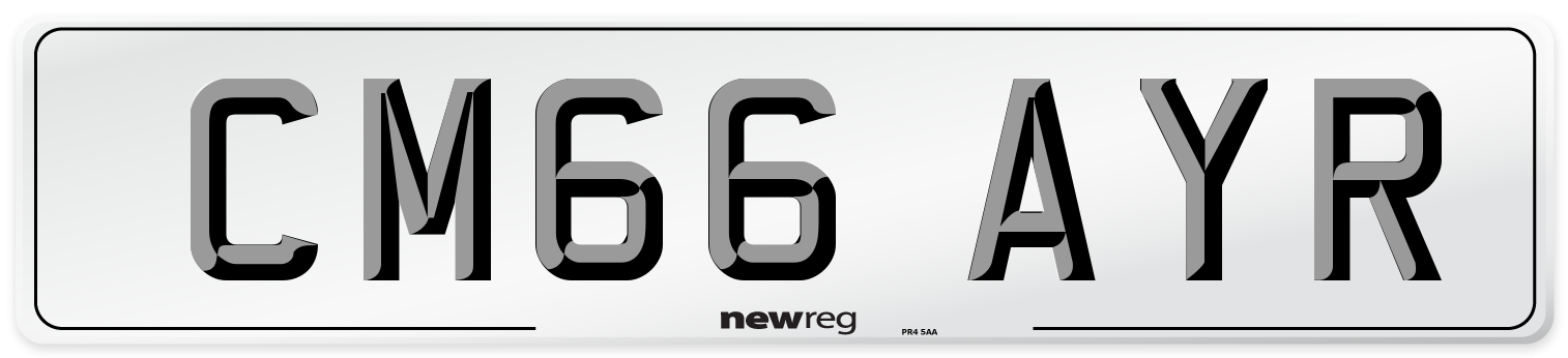 CM66 AYR Number Plate from New Reg